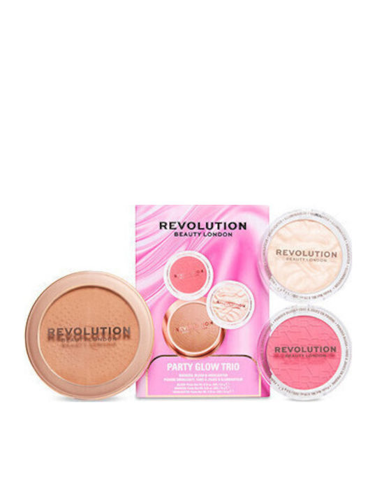 Revolution Beauty Party Glow Trio Σετ Μακιγιάζ για το Πρόσωπο 3τμχ