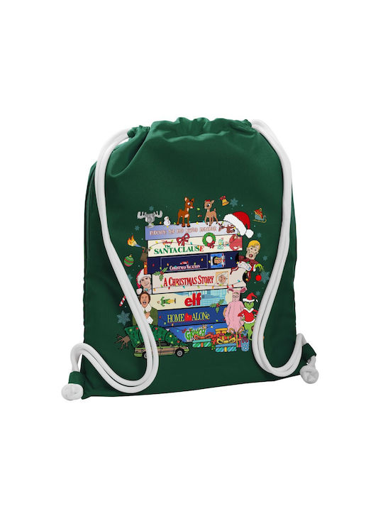 Koupakoupa Xmas Classic Movies Green Gym Backpack