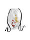 Koupakoupa Santa Claus Gold White Gym Backpack