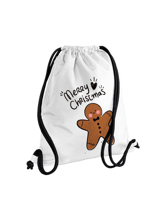 Koupakoupa Mr Gingerbread Τσάντα Πλάτης για Γυμναστήριο Λευκή