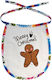 Koupakoupa Mr Gingerbread Wasserdichtes Lätzchen aus 100% Baumwolle mit Bindeband