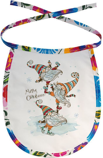 Koupakoupa Christmas Nordic Wichtel Wasserdichtes Lätzchen aus 100% Baumwolle mit Kordelzug