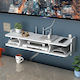 Pvc Router Tv Receiver Stand White 3 Compartments Top Shelf