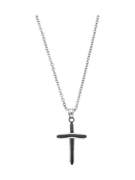 Senza Men's Steel Cross Without Chain
