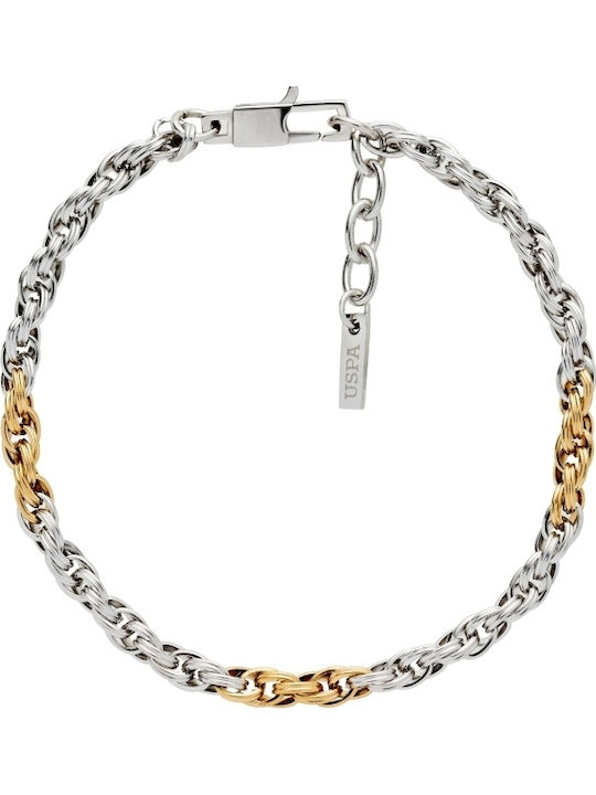 U.S. Polo Assn. Ανδρικό Βραχιόλι από Ατσάλι 24cm