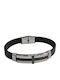 Kalliopi Silver Men's Stainless Steel Bracelet with Cross Design 22cm