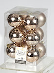 Set of 12 Illuminated Plastic Pink Ball Ornamen...