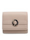 Small Beige Leather Women's Wallet