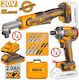 Ingco COSLI260296E Σετ 2 Παλμικά Κατσαβίδια Brushless 20V με 2 Μπαταρίες 2Ah και Θήκη