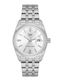 Men's Watch 42mm Battery-Powered with Silver Stainless Steel Bracelet