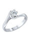 VTJ Solitärring aus Silber mit Diamant