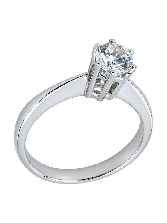 VTJ Einzelsteinring aus Silber mit Diamant