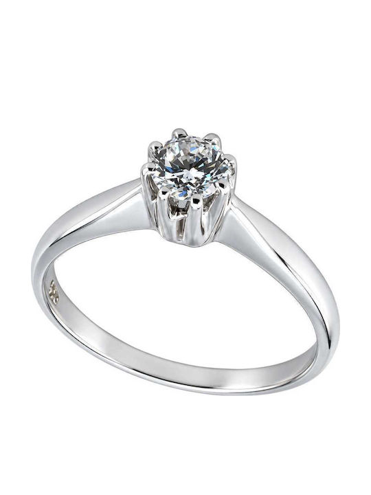 VTJ Solitärring aus Silber mit Diamant