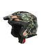 Acerbis Aria Evo Graphic Verde/Maro Cască Moto Jet ECE 22.06 cu Parasolar