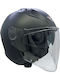 Faseed 768 Black Matt Κράνος Μηχανής Jet ECE 22.06 με Sunvisor