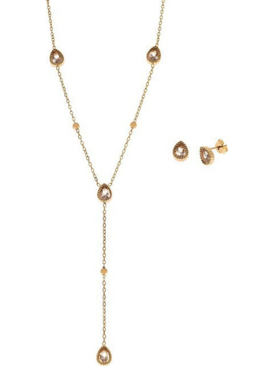 Senza Schmuckset mit Halskette & Ohrringen aus ...