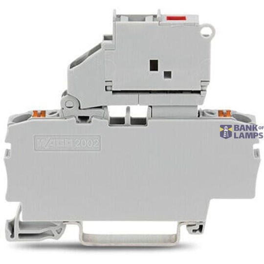 2202-1611/1000-541 2-conductor Fuse Terminal Block; Pivoting Fuse Holder; End Plate