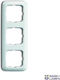 2513-214-500 Cover Frame 3gang S Alpine White Reflex Si