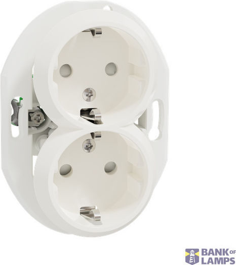 Schneider Electric Διπλή Πρίζα Ρεύματος Λευκή
