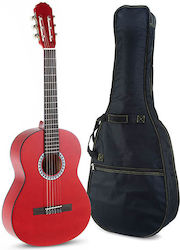Gewa Concert Basic Klassische Gitarre 4/4 Satinrot