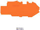 End Intermediate Plate; 1 Mm Thick; Orange