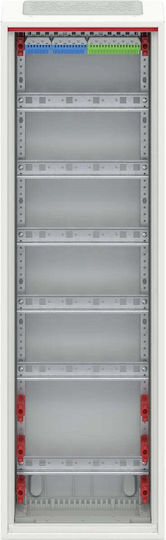 Abb Wall-Mounted Waterproof Electrical Panel, 6 Rows, 12 Modules