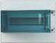 Abb Wall-Mounted Waterproof Electrical Panel, 1 Row, 12 Modules