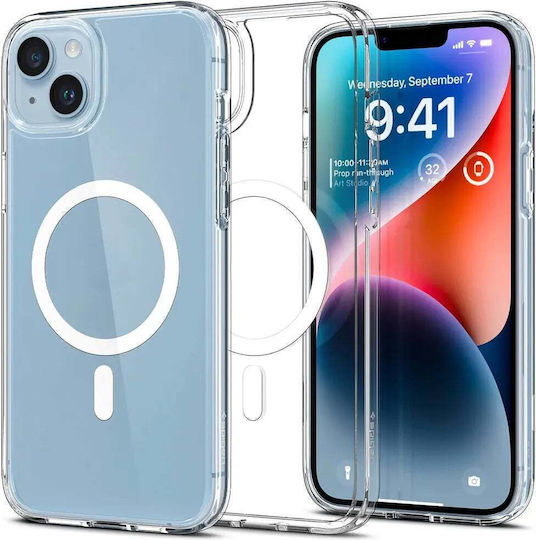Handyhülle Spigen iPhone 13 14 Ultra Hybrid Mag Transparent