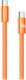 Yesido Flat / Braided Cable USB-C Male - USB-C 60W Orange 1m