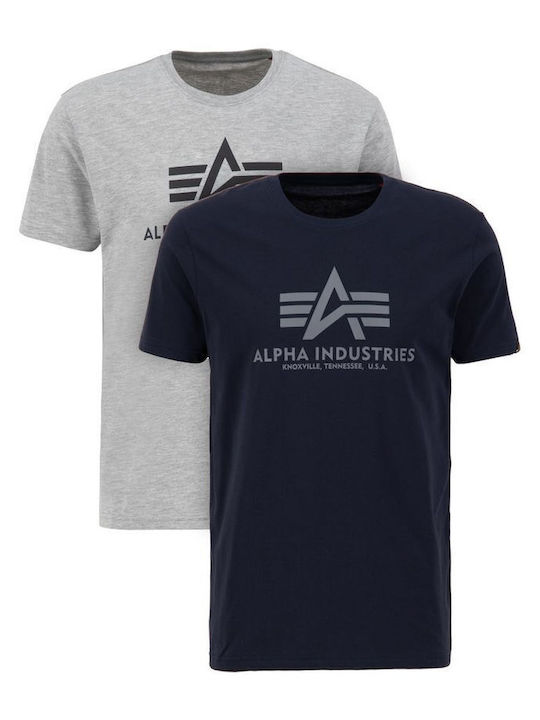 Alpha Industries Basic T 2 Pack Bluză Gri