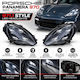 Μπροστινά Φανάρια Set Porche Panamera 970.1 & 970.2 2011-2017 Ugrade 971.1 2017+ Look Full Led Συμβατά Μόνο Μπροστινό Προφυλακτήρα Turbo Facelift
