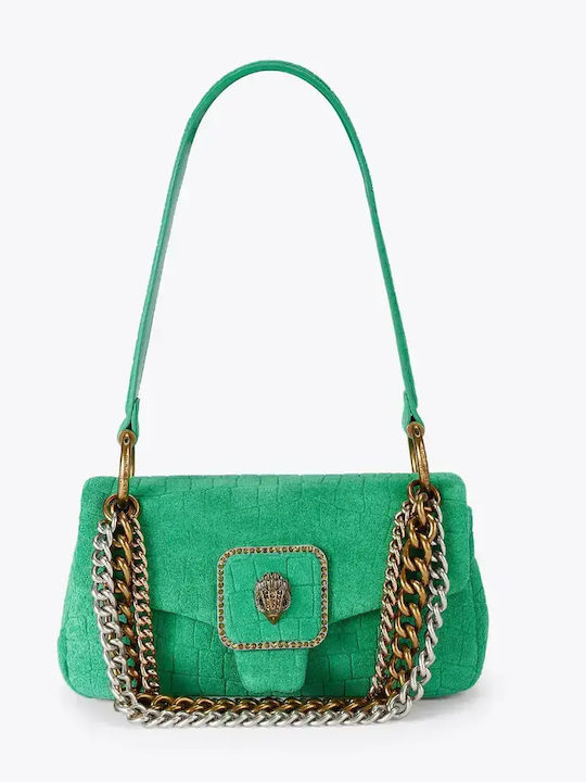 Pimlico Leather Women’s Flap Bag Suede Green