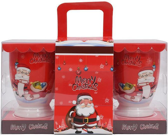 Fylliana Set Weihnachtsbecher Rot 11x8,5 cm 2 Stk.