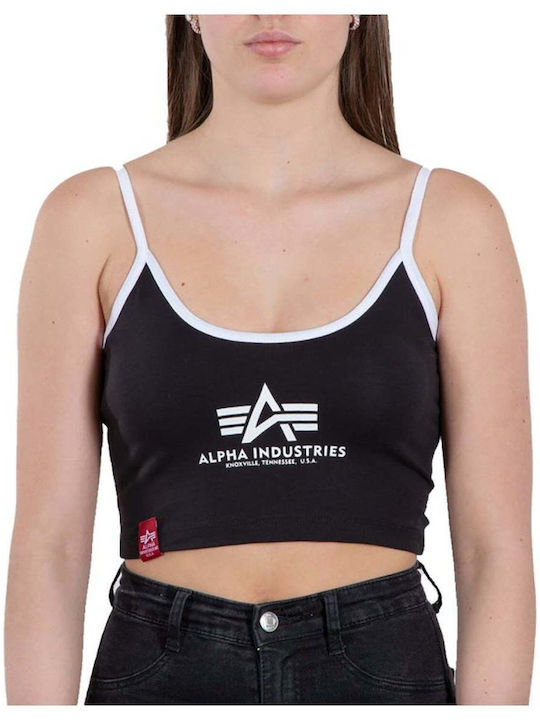 Alpha Industries Women's Black Sleeveless Crop Top