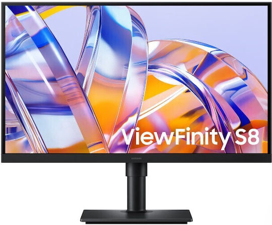 Samsung ViewFinity S8 IPS HDR Monitor 27" 4K 3840x2160 με Χρόνο Απόκρισης 5ms GTG Ασημί