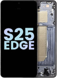 OLED-Baugruppe mit Rahmen kompatibel mit Samsung Galaxy S25 Edge Service Pack Titan Jetblack OLED-Baugruppe mit Rahmen kompatibel mit Samsung Galaxy S25 Edge Service Pack Titan Jetblack