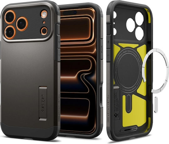 Калъф за iPhone 17 Pro против удар Spigen Tough Armor T MagSafe Сив