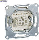 Double Pbutton Insrt Two-way 1 Pole Flush-mntd 10 A Ac 250 V Screwl Term