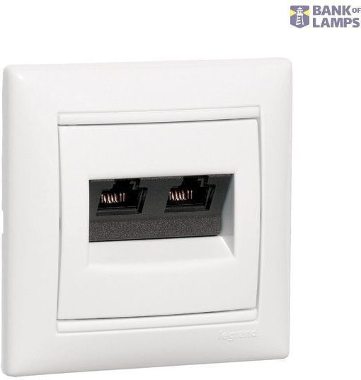 Rj45 Socket Category 5e Utp 2 Outputs Ivory
