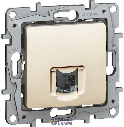 RJ45 букса Категория 6 STP цвят слонова кост