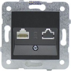 Novella-trenda Black One Gang Data Socket Cat6