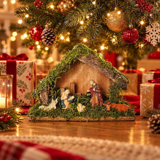 Small Wooden Manger 22x9x16 cm