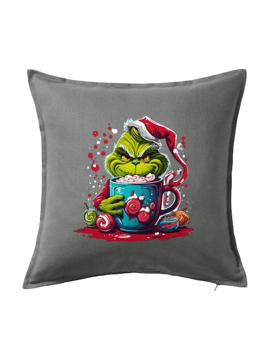 Giggling Grinchy Galore Grey 100% Cotton Sofa P...