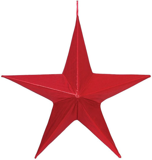 AL Stea Decorativă de Crăciun Suspendată din Material Textil Roșu 60 cm