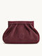 Burgundy Suede Leather Women's Handbag