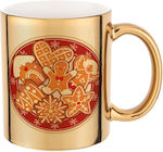 Koupakoupa Weihnachtlicher Keramikbecher Goldfa...