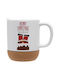 Koupakoupa Weihnachtlicher Keramikbecher Weiß 9 cm 330 ml (mit Personalisierung)