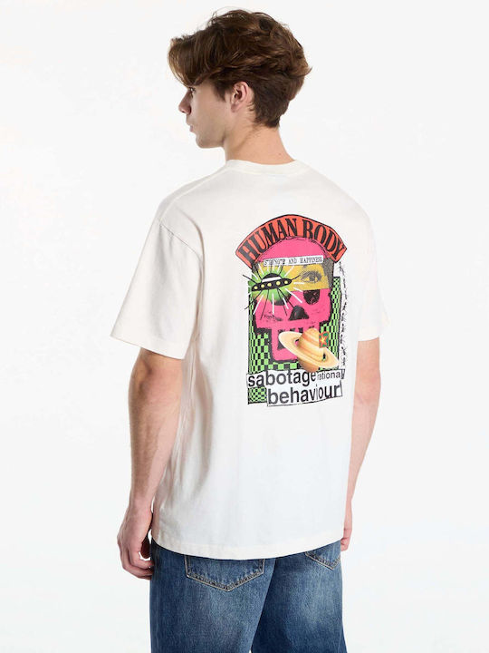 Checkerboard Behaviour T-shirt Egret