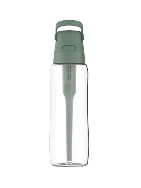 Dafi Wasserflasche aus Kunststoff mit Filter 600 ml Grün