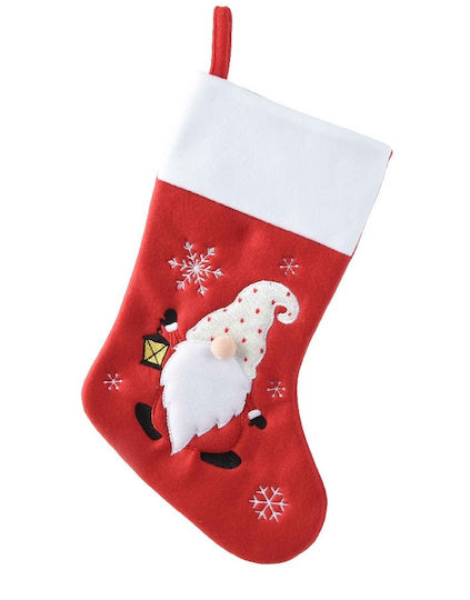 Weihnachtliche Dekorationssocke mit Zwerg